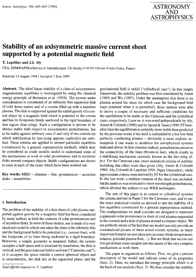 Stability of axisymmetric massive current sheets supported by...