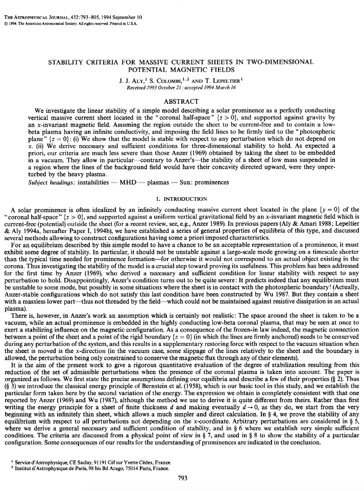 Stability criteria for massive current sheets in...